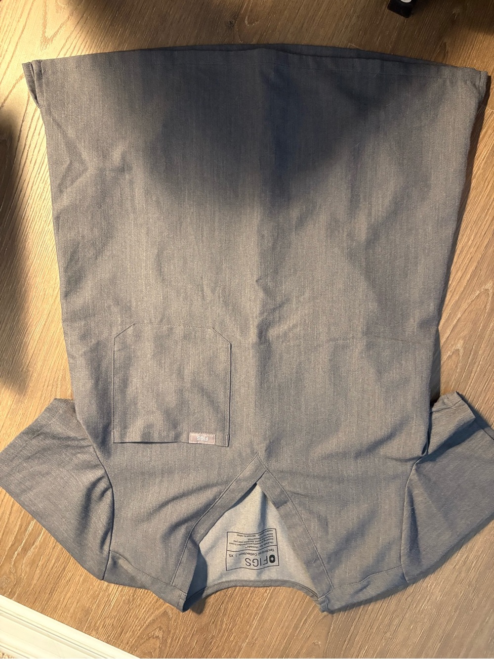 FIGS Heather Gray Scrub Top - Gray